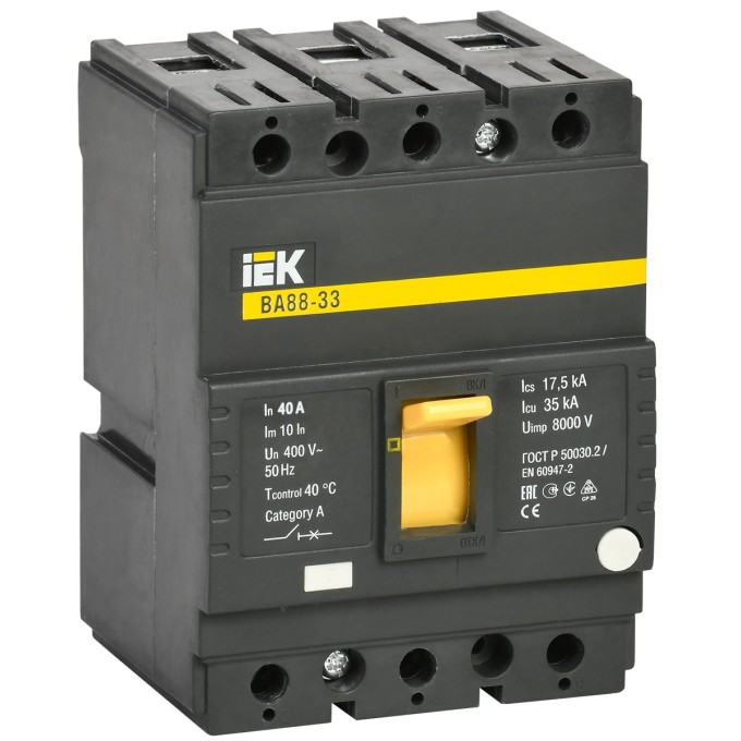 Автоматический выключатель IEK ВА88-33 3Р 40А 35кА ИЭК SVA20-3-0040