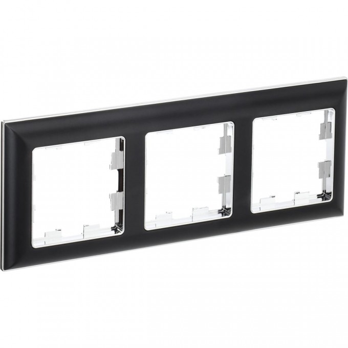 3-местная рамка IEK Brite ру-3-бр хром/черный 3 BR-M32-12-2-K2 3-местная рамка IEK Brite ру-3-бр хром/черный 3 BR-M32-12-2-K2