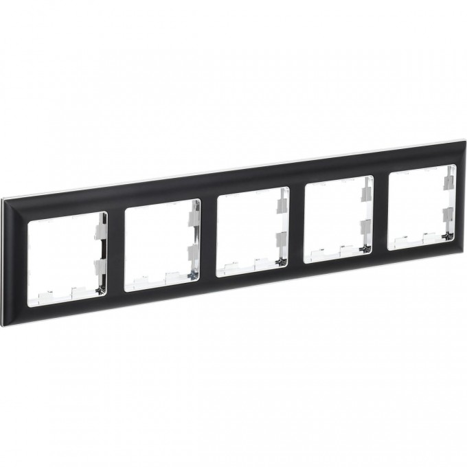 5-местная рамка IEK Brite ру-5-бр хром/черный 3 BR-M52-12-2-K2 5-местная рамка IEK Brite ру-5-бр хром/черный 3 BR-M52-12-2-K2