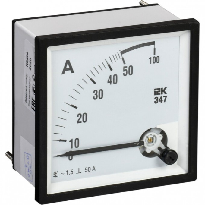 Амперметр аналоговый IEK Э47 50А класс точности 1,5 72х72мм - IPA10-6-0050-E