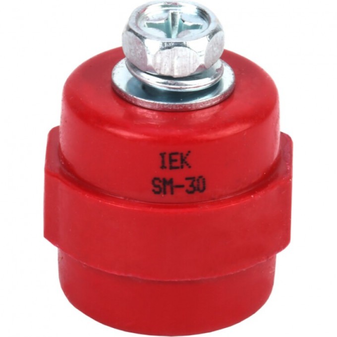 Изолятор IEK SM30 (М8) силовой с болтом - YIS11-30-08-B Изолятор IEK SM30 (М8) силовой с болтом - YIS11-30-08-B
