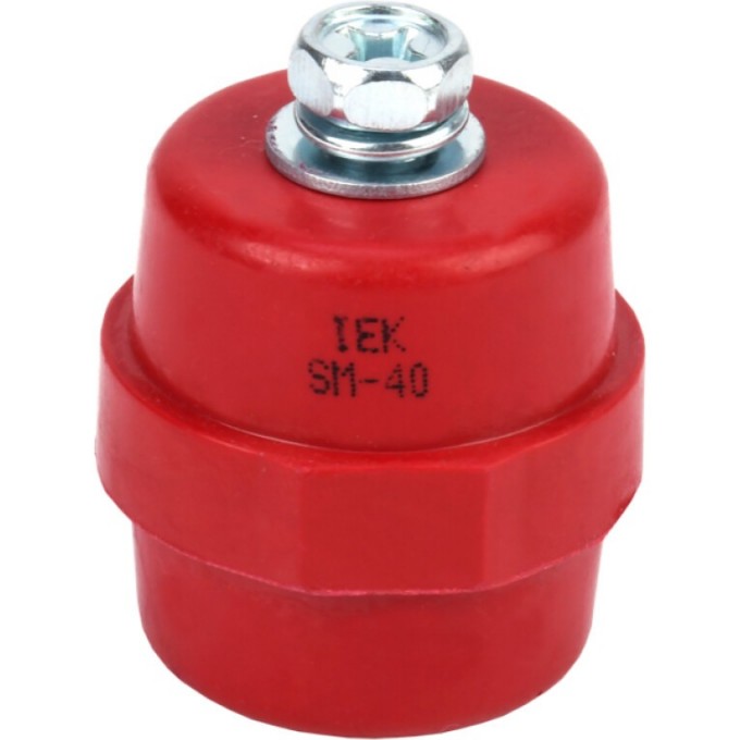 Изолятор IEK SM40 (М8) силовой с болтом - YIS11-40-12-B Изолятор IEK SM40 (М8) силовой с болтом - YIS11-40-12-B