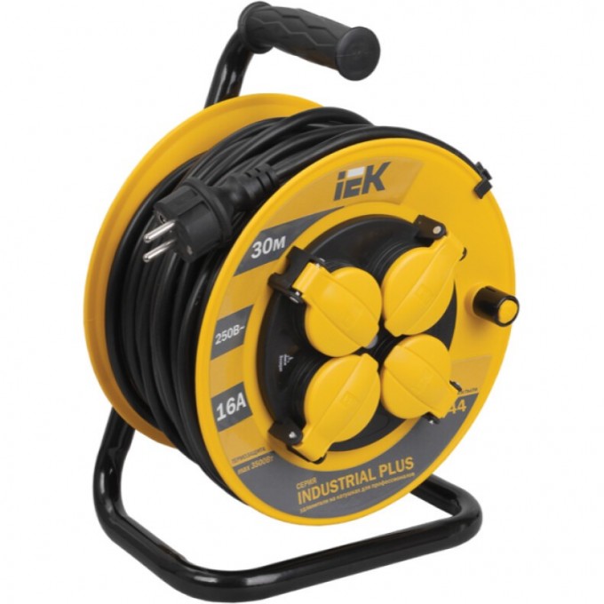 Катушка IEK УК30 с термозащитой 4 места 2P+PE/30м 3х1,5мм2 IP44 INDUSTRIAL PLUS - WKP15-16-04-30-44 Катушка IEK УК30 с термозащитой 4 места 2P+PE/30м 3х1,5мм2 IP44 INDUSTRIAL PLUS - WKP15-16-04-30-44
