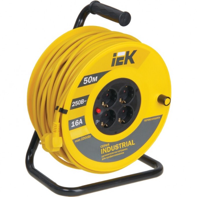 Катушка IEK УК50 с термозащитой 4 места 2P+PE/50м 3х1,5мм2 INDUSTRIAL - WKP15-16-04-50 Катушка IEK УК50 с термозащитой 4 места 2P+PE/50м 3х1,5мм2 INDUSTRIAL - WKP15-16-04-50
