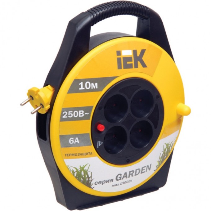 Катушка УК10 с термозащитой 4 места 2P/10м 2х0,75мм2 IEK GARDEN - WKP23-06-04-10 Катушка УК10 с термозащитой 4 места 2P/10м 2х0,75мм2 IEK GARDEN - WKP23-06-04-10