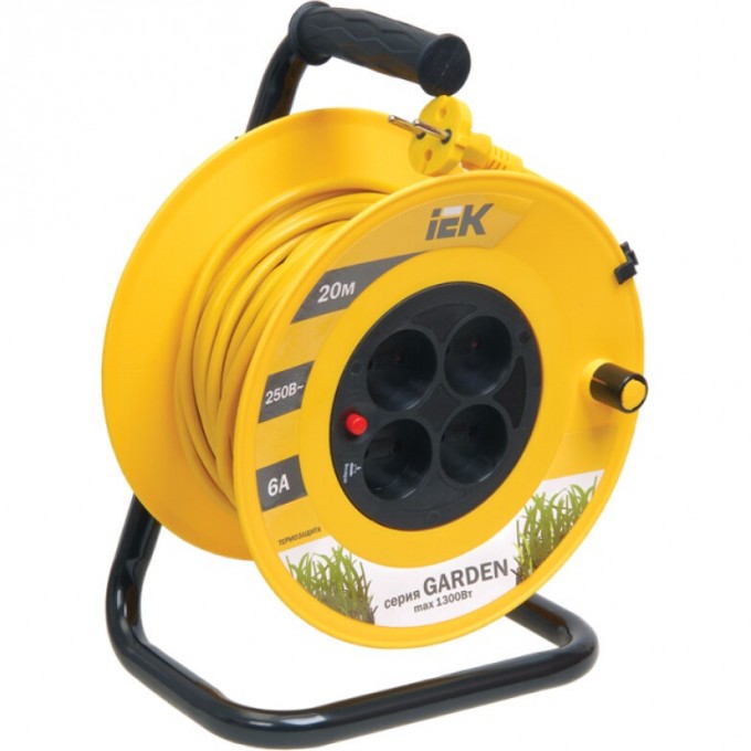 Катушка УК20 с термозащитой 4 места 2P/20м 2х0,75мм2 IEK GARDEN - WKP23-06-04-20 Катушка УК20 с термозащитой 4 места 2P/20м 2х0,75мм2 IEK GARDEN - WKP23-06-04-20