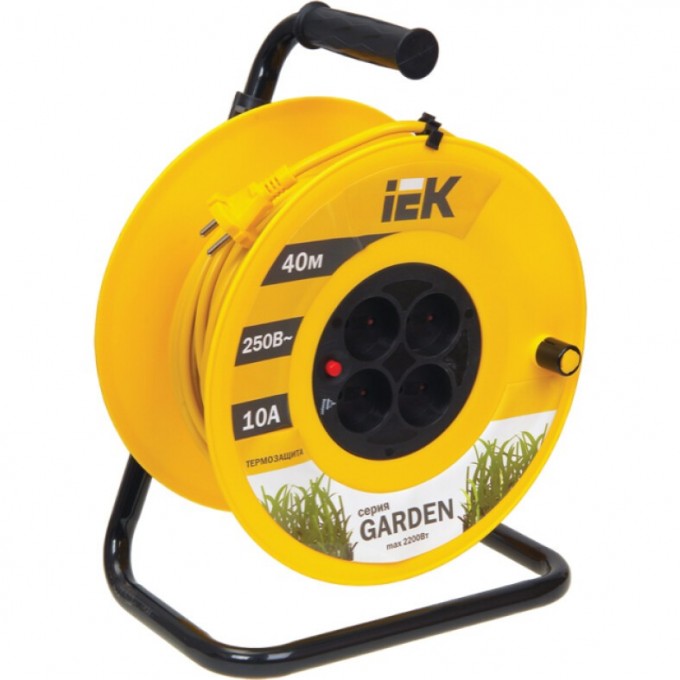 Катушка УК40 с термозащитой 4 места 2P/40м 2х1,0мм2 IEK GARDEN - WKP23-10-04-40 Катушка УК40 с термозащитой 4 места 2P/40м 2х1,0мм2 IEK GARDEN - WKP23-10-04-40