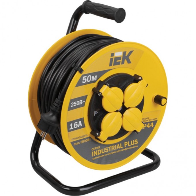 Катушка УК50 с термозащитой 4 места 2P+PE/50м 3х1,5мм2 IP44 IEK INDUSTRIAL PLUS - WKP15-16-04-50-44 Катушка УК50 с термозащитой 4 места 2P+PE/50м 3х1,5мм2 IP44 IEK INDUSTRIAL PLUS - WKP15-16-04-50-44
