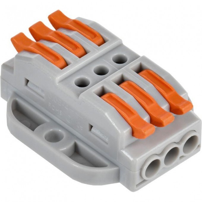 Клемма строительно-монтажная IEK СМК 222-4133P (уп.4шт) UKZ20-4133P-004 Клемма строительно-монтажная IEK СМК 222-4133P (уп.4шт) UKZ20-4133P-004