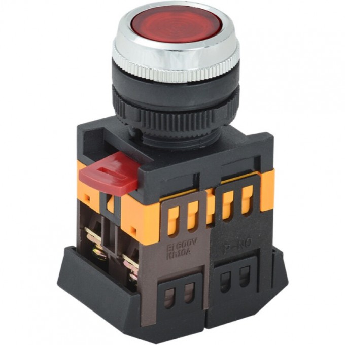 Кнопка IEK ABLFS-22 красный d=22мм неон/240В 1з+1р - BBT30-ABLFS-K04 Кнопка IEK ABLFS-22 красный d=22мм неон/240В 1з+1р - BBT30-ABLFS-K04