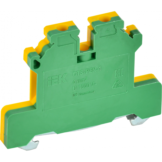Колодка клеммная IEK CTS-PEN земля 4мм2 желто-зеленая YCT11-00-K52-004 Колодка клеммная IEK CTS-PEN земля 4мм2 желто-зеленая YCT11-00-K52-004