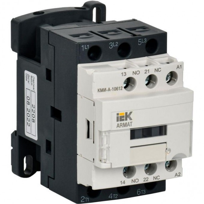 Контактор IEK КМИ-А-10612 LC1D 6А кат. 230В AC 1НО+1НЗ AC-3 IEK AR-ACC-11-006-230-11 Контактор IEK КМИ-А-10612 LC1D 6А кат. 230В AC 1НО+1НЗ AC-3 IEK AR-ACC-11-006-230-11