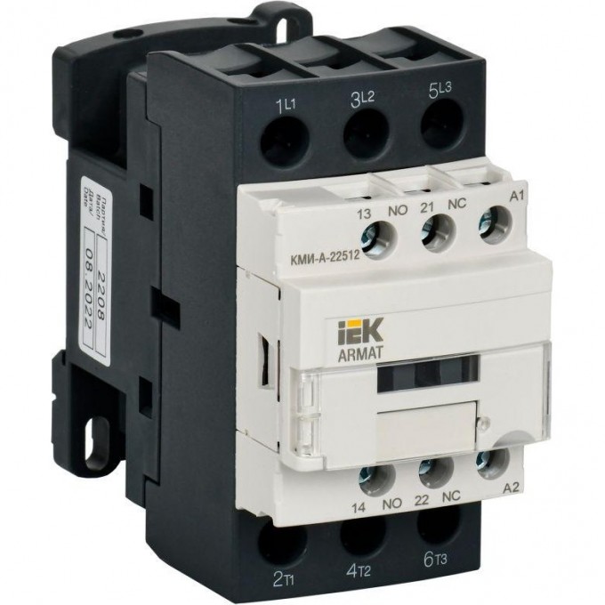 Контактор IEK КМИ-А-22512 LC1D 25А кат. 24В AC 1НО+1НЗ AC-3 IEK AR-ACC-21-025-024-11 Контактор IEK КМИ-А-22512 LC1D 25А кат. 24В AC 1НО+1НЗ AC-3 IEK AR-ACC-21-025-024-11