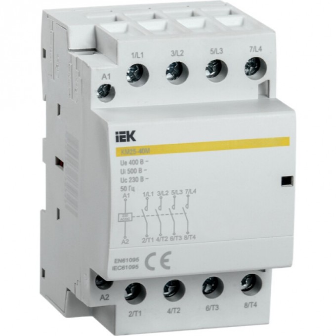 Контактор модульный IEK КМ25-40М AC/DC - MKK21-25-40 Контактор модульный IEK КМ25-40М AC/DC - MKK21-25-40