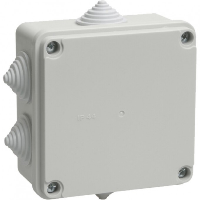 Коробка распаячная IEK КМ41234 для открытой проводки 100х100х50мм IP55 (RAL 7035, 6 гермовводов) - UKO11-100-100-050-K41-55 Коробка распаячная IEK КМ41234 для открытой проводки 100х100х50мм IP55 (RAL 7035, 6 гермовводов) - UKO11-100-100-050-K41-55