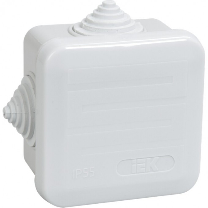 Коробка распаячная IEK КМ41236 для открытой проводки 70х70х40мм IP44 (RAL 7035, 4 гермоввода, защелкивающаяся крышка) - UKOZ11-070-070-040-K41-44 Коробка распаячная IEK КМ41236 для открытой проводки 70х70х40мм IP44 (RAL 7035, 4 гермоввода, защелкивающаяся крышка) - UKOZ11-070-070-040-K41-44