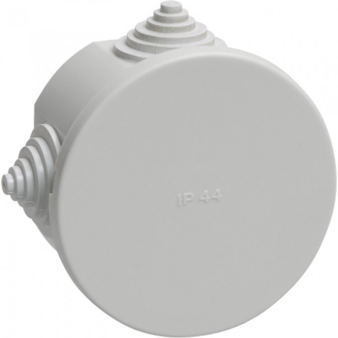 Коробка распаячная IEK КМ41237 для открытой проводки d75х40мм IP44 (RAL 7035, 4 гермоввода) - UKO11-075-040-000-K41-44 Коробка распаячная IEK КМ41237 для открытой проводки d75х40мм IP44 (RAL 7035, 4 гермоввода) - UKO11-075-040-000-K41-44