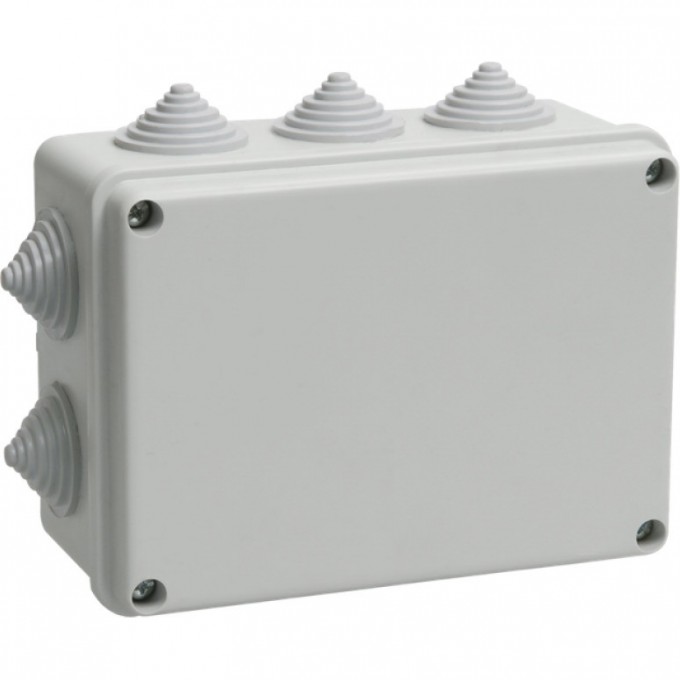Коробка распаячная IEK КМ41242 для открытой проводки 150х110х70мм IP55 (RAL 7035, 10 гермовводов) - UKO10-150-110-070-K41-55 Коробка распаячная IEK КМ41242 для открытой проводки 150х110х70мм IP55 (RAL 7035, 10 гермовводов) - UKO10-150-110-070-K41-55