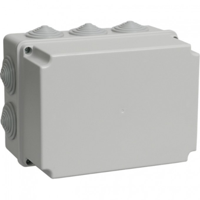 Коробка распаячная IEK КМ41245 для открытой проводки 190х140х120мм IP44 (RAL 7035, 10 гермовводов) - UKO10-190-140-120-K41-44 Коробка распаячная IEK КМ41245 для открытой проводки 190х140х120мм IP44 (RAL 7035, 10 гермовводов) - UKO10-190-140-120-K41-44