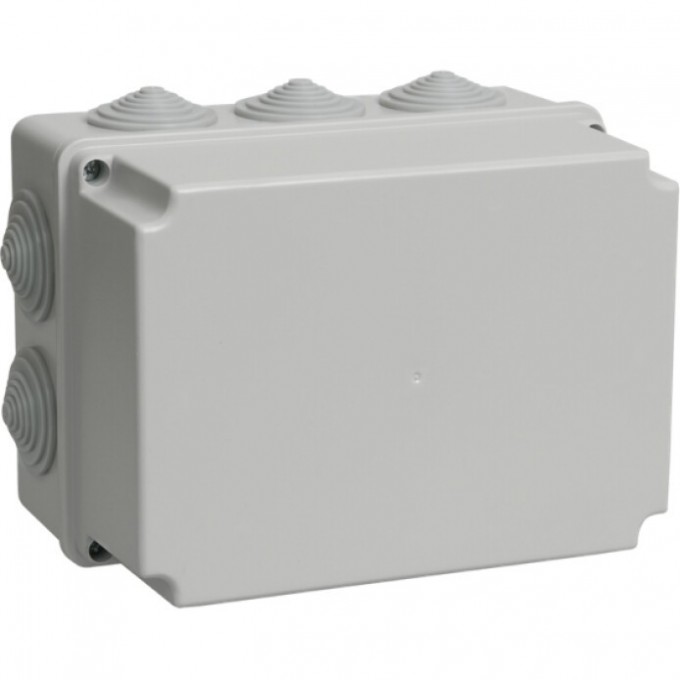 Коробка распаячная IEK КМ41246 для открытой проводки 190х140х120мм IP55 (RAL 7035, 10 гермовводов) - UKO10-190-140-120-K41-55 Коробка распаячная IEK КМ41246 для открытой проводки 190х140х120мм IP55 (RAL 7035, 10 гермовводов) - UKO10-190-140-120-K41-55