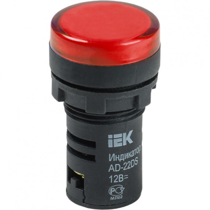Лампа IEK AD22DS(LED)матрица d=22мм красный 12В AC/DC - BLS10-ADDS-012-K04 Лампа IEK AD22DS(LED)матрица d=22мм красный 12В AC/DC - BLS10-ADDS-012-K04