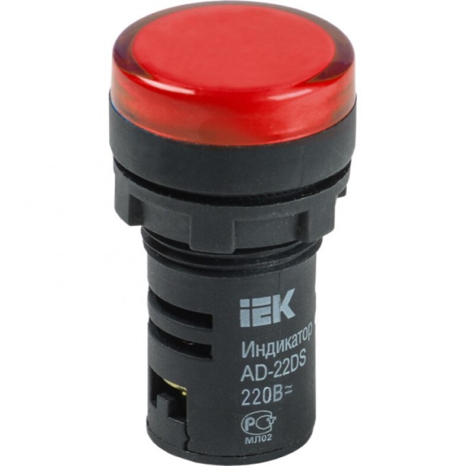 Лампа IEK AD22DS(LED)матрица d=22мм красный 230В - BLS10-ADDS-230-K04 Лампа IEK AD22DS(LED)матрица d=22мм красный 230В - BLS10-ADDS-230-K04