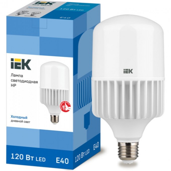 Лампа IEK LED HP 120Вт 230В 6500К E40 LLE-HP-120-230-65-E40 Лампа IEK LED HP 120Вт 230В 6500К E40 LLE-HP-120-230-65-E40
