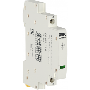 Лампа индикаторная одинарная IEK ARMAT AR-LED-1-1-G LED 110-230В AC