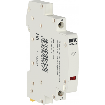 Лампа индикаторная одинарная IEK ARMAT AR-LED-1-1-R LED 110-230В AC красный