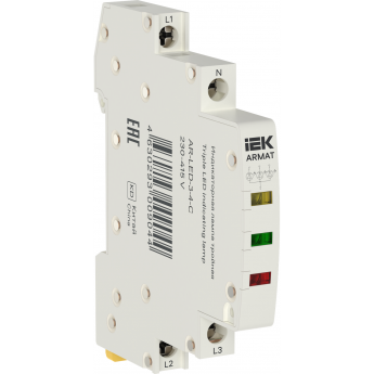 Лампа светодиодная IEK ARMAT AR-LED-3-4-C LED 230-415В AC 1 ж/з/кр инд. тройная Лампа светодиодная IEK ARMAT AR-LED-3-4-C LED 230-415В AC 1 ж/з/кр инд. тройная