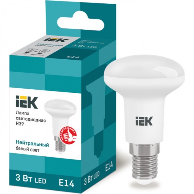 Лампа светодиодная IEK R39 рефлектор 3Вт 230В 4000К E14 - LLE-R39-3-230-40-E14 Лампа светодиодная IEK R39 рефлектор 3Вт 230В 4000К E14 - LLE-R39-3-230-40-E14
