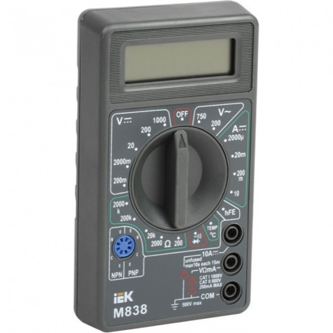 Мультиметр цифровой IEK UNIVERSAL M838 - TMD-2S-838 Мультиметр цифровой IEK UNIVERSAL M838 - TMD-2S-838
