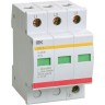 Ограничитель импульсных перенапряжений IEK ОПС1-C 3P 20/40кА 400B - MOP20-3-C
