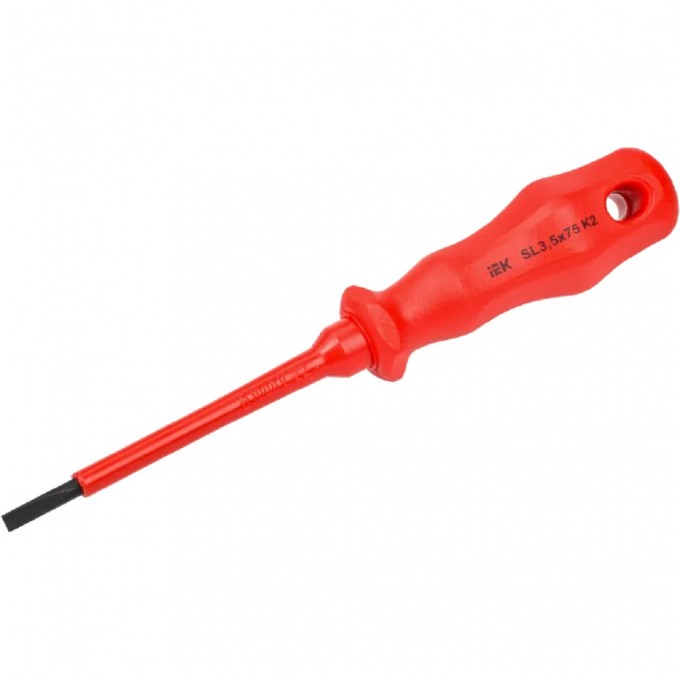 Отвертка диэлектрическая шлицевая IEK SL3.5х75 K2 1000В ARMA2L 3 A2L3-SC30-K2-SL-35-075 Отвертка диэлектрическая шлицевая IEK SL3.5х75 K2 1000В ARMA2L 3 A2L3-SC30-K2-SL-35-075