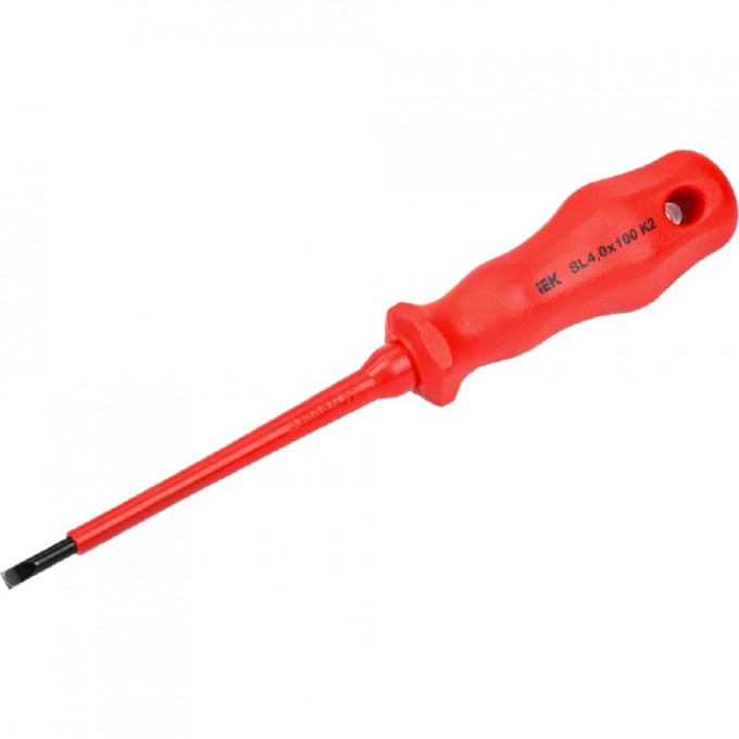 Отвертка диэлектрическая шлицевая IEK SL4.0х100 K2 1000В ARMA2L 3 A2L3-SC30-K2-SL-40-100 Отвертка диэлектрическая шлицевая IEK SL4.0х100 K2 1000В ARMA2L 3 A2L3-SC30-K2-SL-40-100