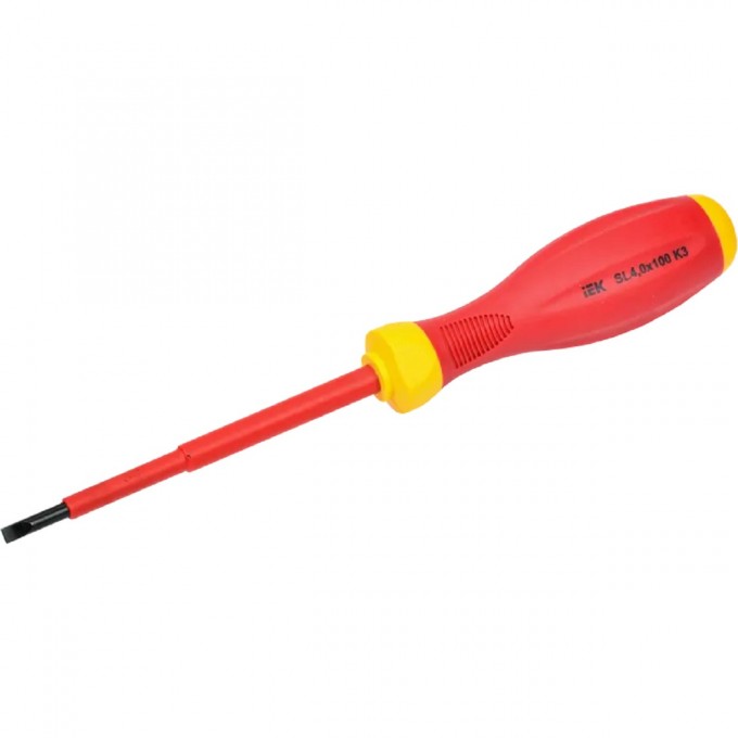 Отвертка диэлектрическая шлицевая IEK SL4.0х100 K3 1000В ARMA2L 3 A2L3-SC30-K3-SL-40-100 Отвертка диэлектрическая шлицевая IEK SL4.0х100 K3 1000В ARMA2L 3 A2L3-SC30-K3-SL-40-100