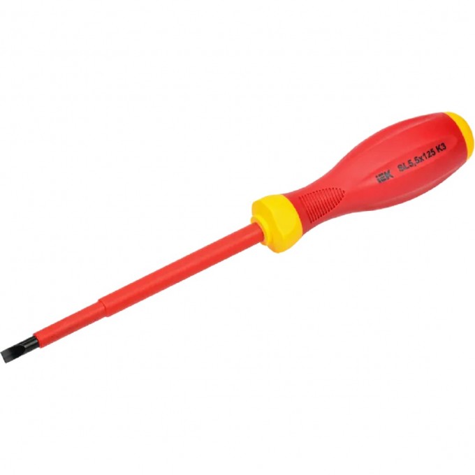 Отвертка диэлектрическая шлицевая IEK SL5.5х125 K3 1000В ARMA2L 3 A2L3-SC30-K3-SL-55-125 Отвертка диэлектрическая шлицевая IEK SL5.5х125 K3 1000В ARMA2L 3 A2L3-SC30-K3-SL-55-125