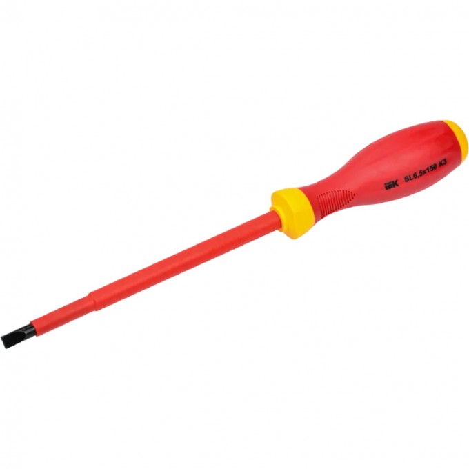 Отвертка диэлектрическая шлицевая IEK SL6.5х150 K3 1000В ARMA2L 3 A2L3-SC30-K3-SL-65-150 Отвертка диэлектрическая шлицевая IEK SL6.5х150 K3 1000В ARMA2L 3 A2L3-SC30-K3-SL-65-150