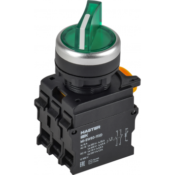 Переключатель с подсвесткой на 2 положения IEK MASTER MI-SW60-11XD-3-14-2-K06 1НО+1НЗ