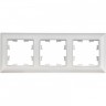 Рамка 3-местная IEK BRITE РУ-3-БрАБ арктич. бел./белая BR-M32-12-K91