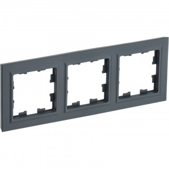 Рамка 3 поста IEK BRITE РУ-3-БрГ графит Рамка 3 поста IEK BRITE РУ-3-БрГ графит