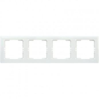 Рамка 4-местная горизонтальная IEK РГ-4-ББ BOLERO белый - EMB40-K01