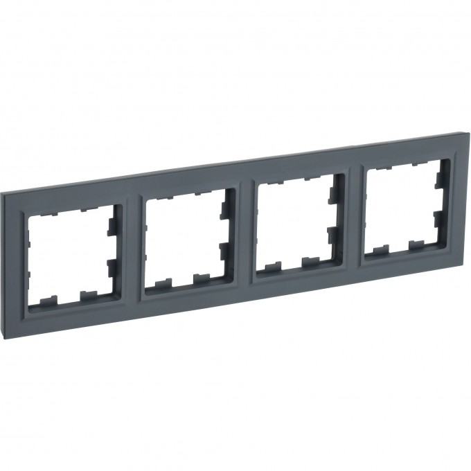 Рамка 4 поста IEK BRITE РУ-4-БрГ графит BR-M42-K53 Рамка 4 поста IEK BRITE РУ-4-БрГ графит BR-M42-K53