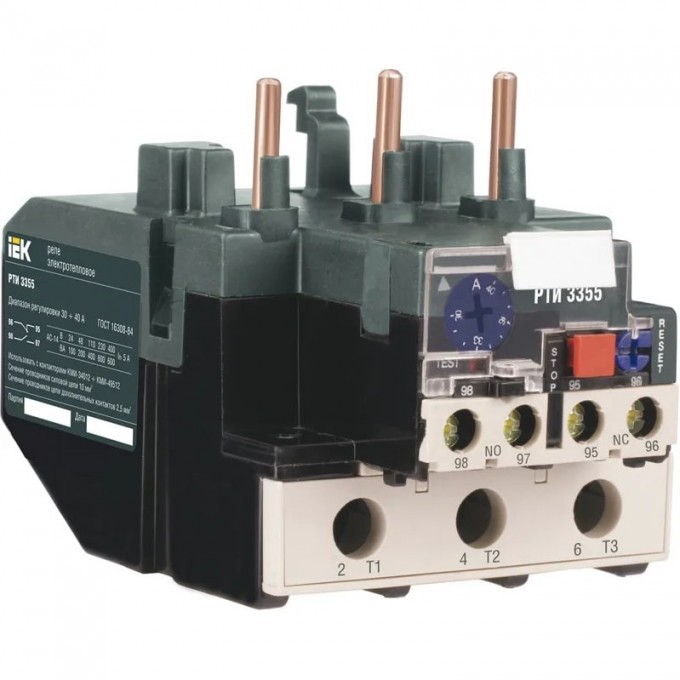 Реле IEK РТИ-3361 электротепловое 55-70А - DRT30-0055-0070 Реле IEK РТИ-3361 электротепловое 55-70А - DRT30-0055-0070