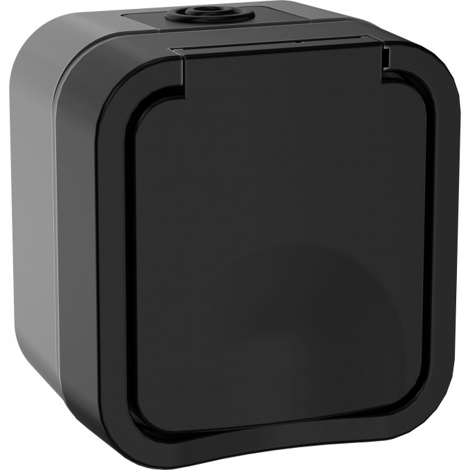 Розетка 1-местная с заземляющим контактом и крышкой IEK TORS 16А IP55 графит TS-R16-16-55-K53 Розетка 1-местная с заземляющим контактом и крышкой IEK TORS 16А IP55 графит TS-R16-16-55-K53