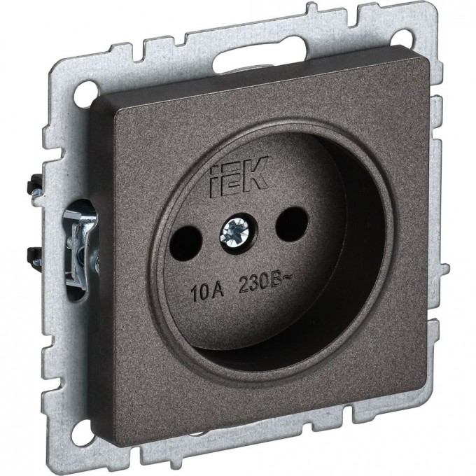 Розетка без заземления без защитных шторок IEK BRITE 10А РС10-1-0-БрТБ темная бронза BR-R10-10-K45 Розетка без заземления без защитных шторок IEK BRITE 10А РС10-1-0-БрТБ темная бронза BR-R10-10-K45