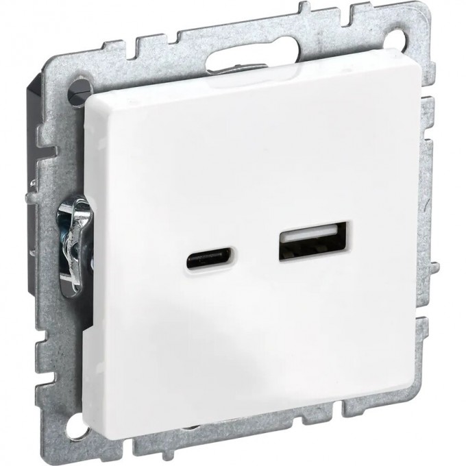 Розетка BRITE IEK USB A+C 18Вт РЮ11-1-БрБ бел. BR-U22-018-K01 Розетка BRITE IEK USB A+C 18Вт РЮ11-1-БрБ бел. BR-U22-018-K01