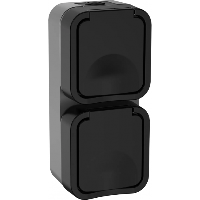 Розетка IEK 2-м ОП TORS 16А IP55 TS132 вертик. с заземл. с крышкой графит TS-R26-16-55-V-K53 Розетка IEK 2-м ОП TORS 16А IP55 TS132 вертик. с заземл. с крышкой графит TS-R26-16-55-V-K53