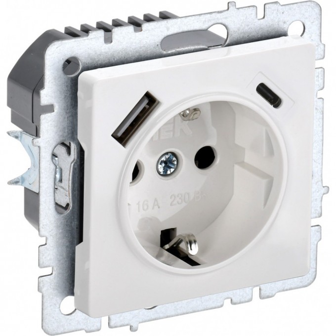 Розетка IEK BRITE РЮш11-1-БрБ 16А с USB A+C 18Вт BR-R14-16-U22-018-K01 Розетка IEK BRITE РЮш11-1-БрБ 16А с USB A+C 18Вт BR-R14-16-U22-018-K01