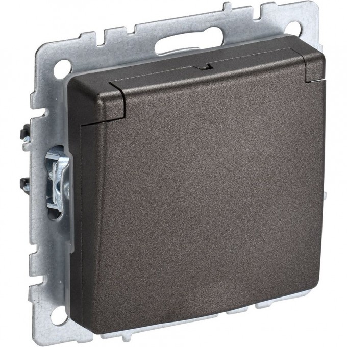 Розетка IEK BRITE с заземлением с защитными шторками и крышкой 16А IP44 РСбш10-3-44-БрТБ темная бронза BR-R16-16-44-K45 Розетка IEK BRITE с заземлением с защитными шторками и крышкой 16А IP44 РСбш10-3-44-БрТБ темная бронза BR-R16-16-44-K45